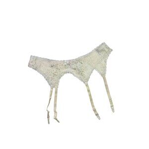 Vintage Je T'adore Size M? Bridal Garter Belt Lace Sequins 30" around